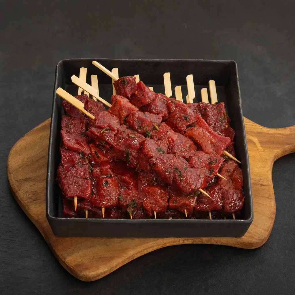 Brochettes de bœuf marinées