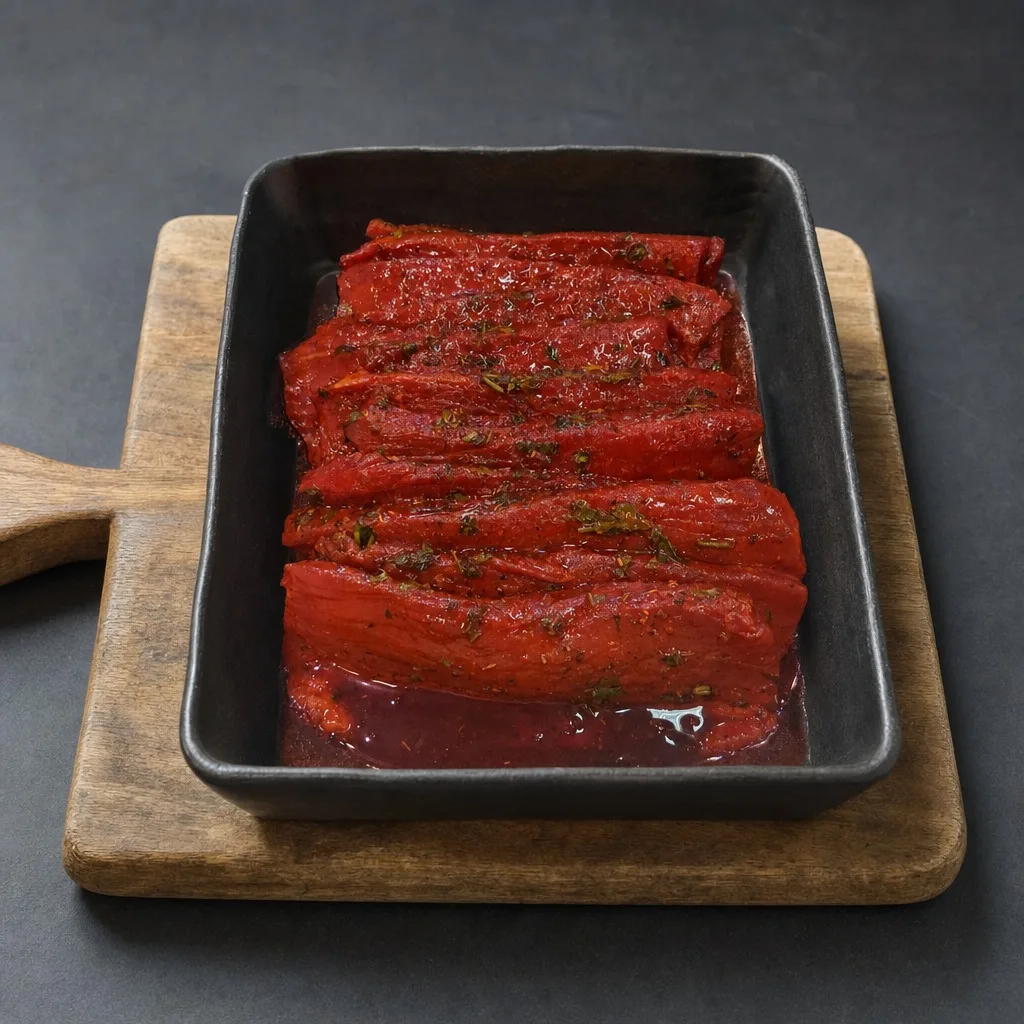 Steak mariné de bœuf